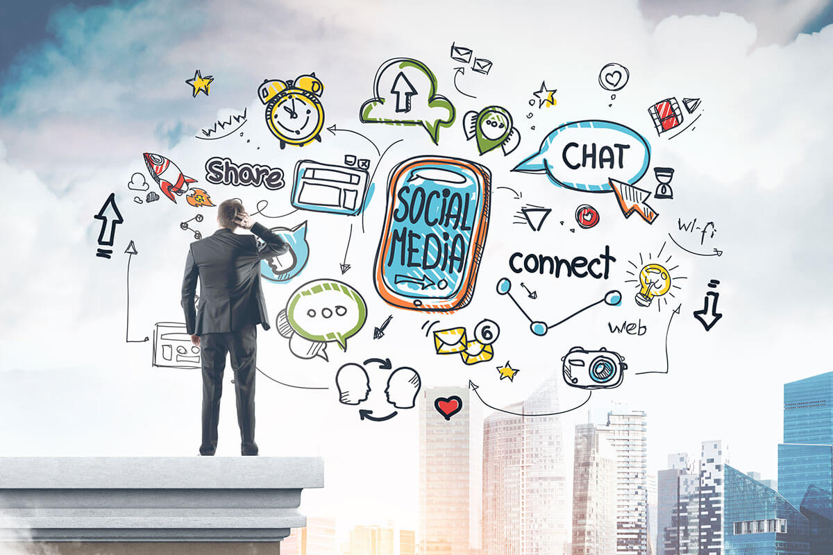 Social media platforms displayed on a smartphone screen representing business growth strategies